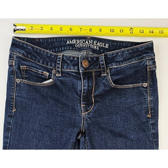 American Eagle Outfitters Size 6 Short Womens 29" Inseam Skinny Kick Bootcut S/S - Picture 2 of 12